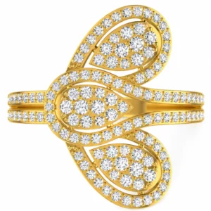 Celestial Triple Petal Diamond Ring