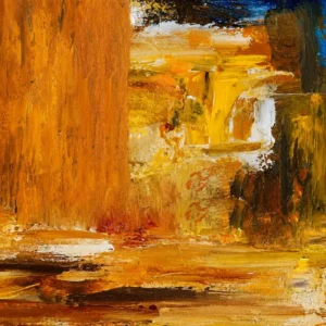 Golden Harmony Abstract Canvas