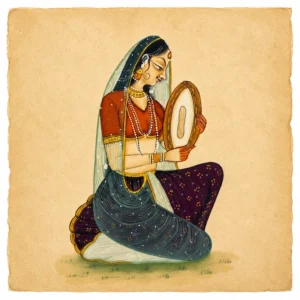 Royal Reflection Miniature Art Painting
