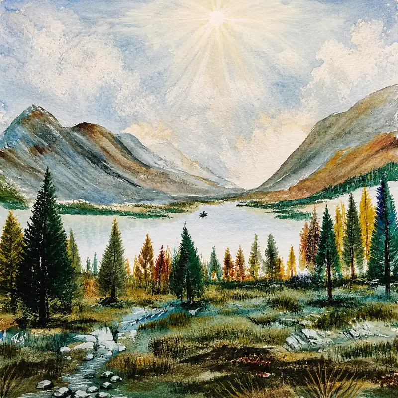 Serene Highland Vista Canvas