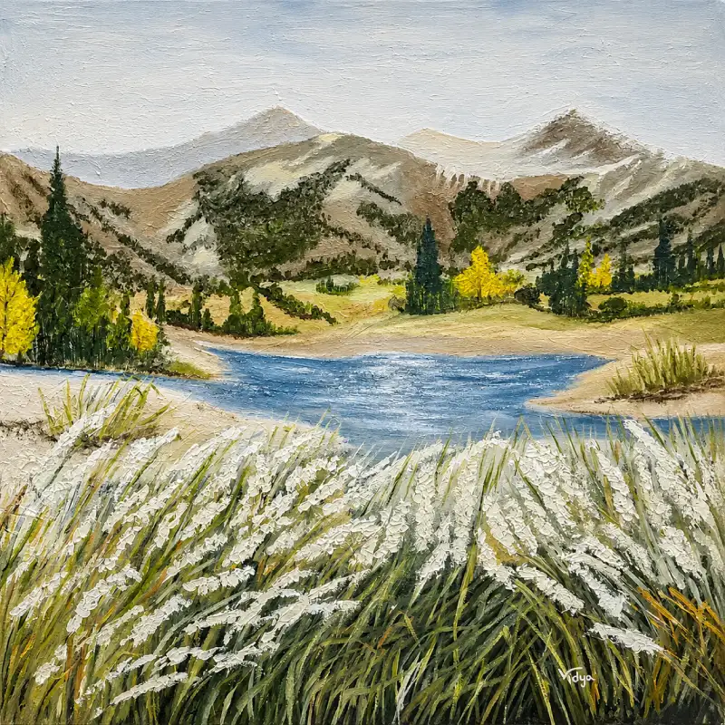 Whispering Meadow Landscape Canvas