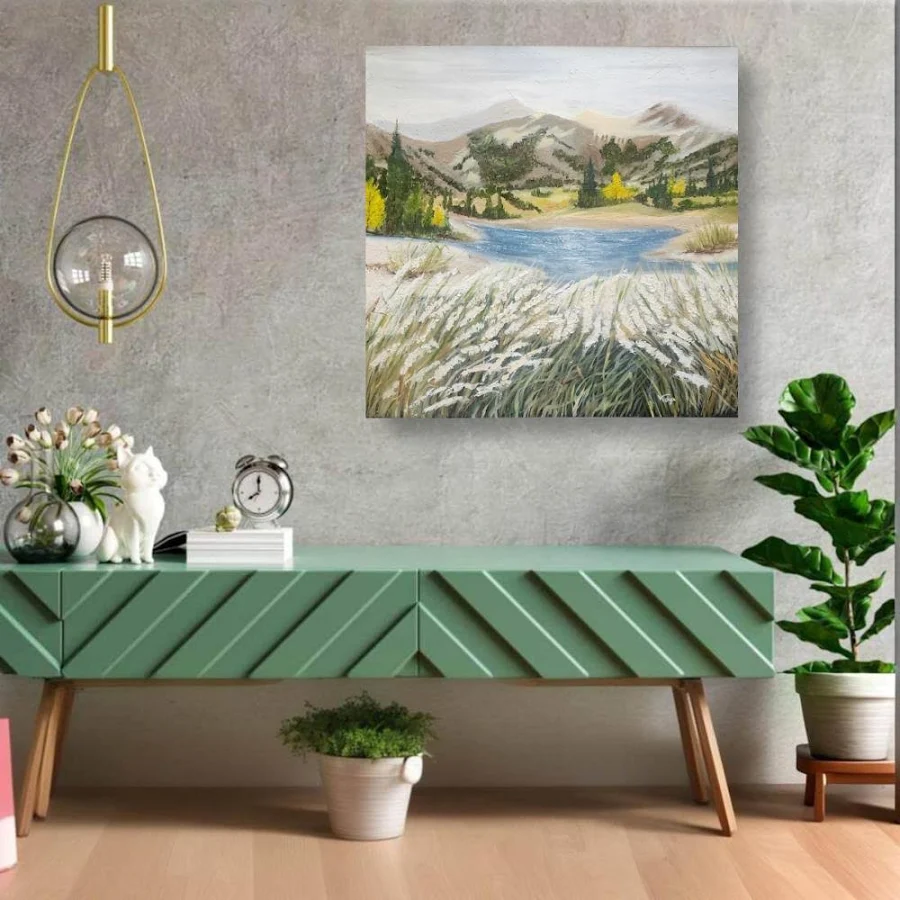 Whispering Meadow Landscape Canvas - Image 2